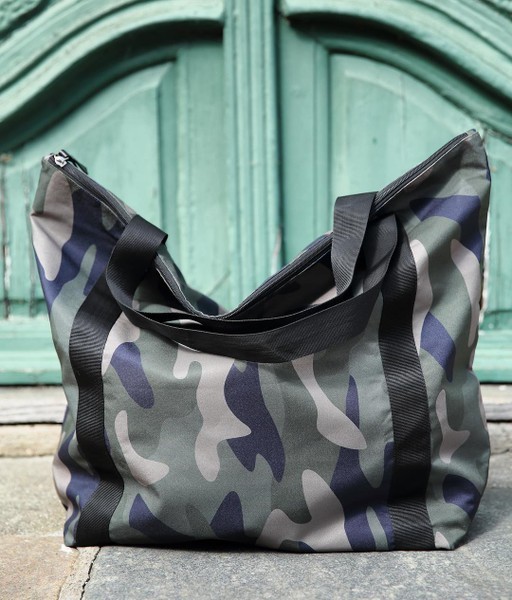 shopper bag camouflage - black colour