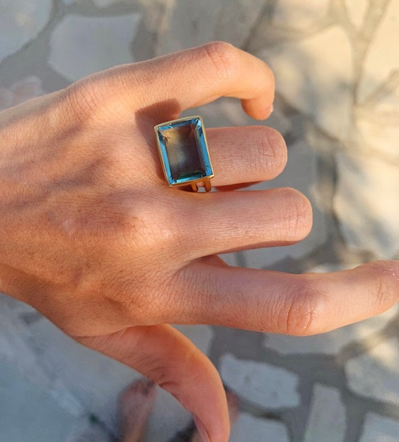 ring lenny light blue hydro - shyla jewellery