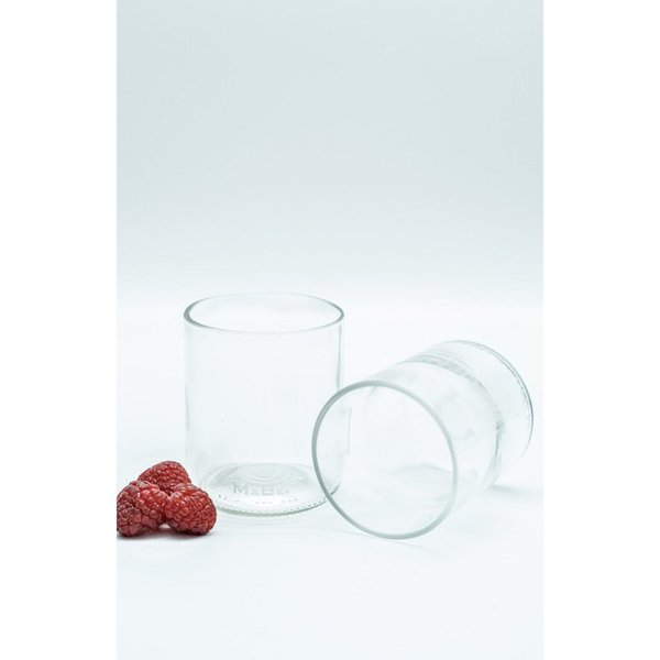 trinkglas 250ml aus der 0,7l weinflasche transparent - MaBe®